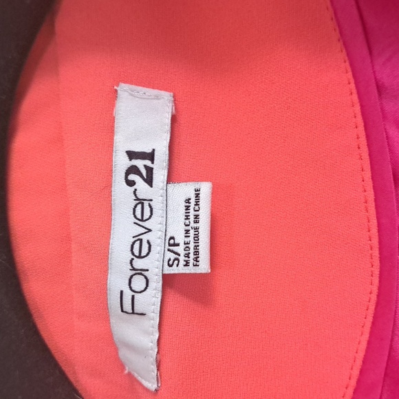 Forever 21 Bright pink,orange fuchsia long sleeve blazer jacket Size 6/S - Picture 2 of 12